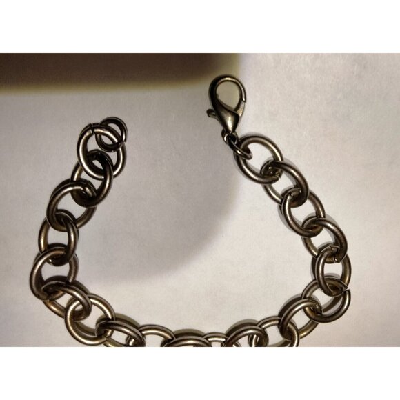 Chain Bracelet Silver Tone Metal Cable Link 6 inch - Picture 4 of 4